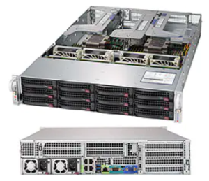 Серверная платформа Supermicro 6029U-TR4 <SYS-6029U-TR4> - 2U, 2x LGA3647, 12x 3.5" NEW