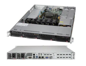 Серверная платформа Supermicro 5019P-WTR <SYS-5019P-WTR> - 1U, 1x LGA3647, 4x 3.5", 2xGbE