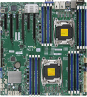 Материнская плата Supermicro X10DRi-T <X10DRi-T> - E-ATX, Dual LGA2011-3, C612, DDR4, 2x10GbE, IPMI