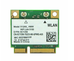 Сетевой адаптер Intel WiFi Link 5100 512AN_HMW <512AN_HMW> - 300Mbps, Mini PCIe