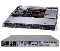 Серверная платформа Supermicro 5017R-MTRF <SYS-5017R-MTRF> - 1U, 2x LGA2011, 8x 3.5", 2xGbE, IPMI