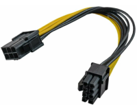 Кабель питния GPU 12v 6+2x Pin FMale  на 6x Pin Male