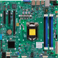 Материнская плата Supermicro X10SLL-F <X10SLL-F> - uATX, LGA1150, C222, DDR3 ECC UDIMM, 2xGbE, IPMI