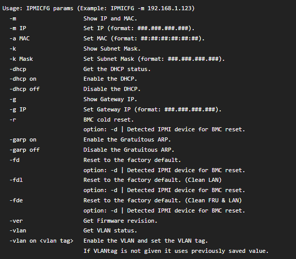 Supermicro IPMI Utilities IPMICFG