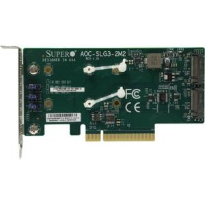 Адаптер NVMe HBA Supermicro <AOC-SLG3-2M2> - 2x M.2, PCIe 3.0 x8, LP