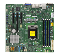 Материнская плата Supermicro X11SSL-F <X11SSL-F> - uATX, LGA1151, C232, DDR4 ECC UDIMM, 2xGbE, IPMI