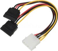 Кабель разветвитель питания 1x Molex 8980 на 2x SATA
