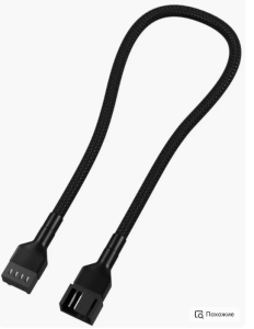  Кабель удлинитель питание FAN 4pin (F) - 4pin (M) 25см 