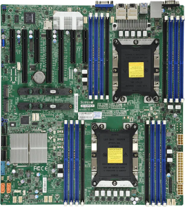 Материнская плата Supermicro X11DPH-T <X11DPH-T> - E-ATX, Dual LGA3647, C622, DDR4, 2x10GbE, IPMI