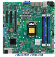 Материнская плата Supermicro X10SLM-F <X10SLM-F> - uATX, LGA1150, C224, DDR3 ECC UDIMM, 2xGbE, IPMI