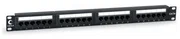 Патч-панель 19' 1U 24 порта RJ45 категория 5e Dual Cabeus  24x port  Cat.5e 