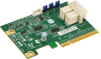 Адаптер NVMe HBA Supermicro <AOC-SLG3-2E4R> - 2 порта, PCIe 3.0 x8, LP