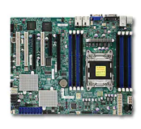 Материнская плата Supermicro X9SRH-7F <X9SRH-7F> - ATX, LGA2011, C602J, DDR3, 2xGbE, IPMI, 8xSAS