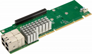 Сетевой адаптер Supermicro AOC-2UR68-I4G-P <AOC-2UR68-I4G-P> - 4xRJ45, 1GbE, 2U Ultra Riser, PCIe 3.
