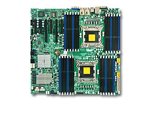 Материнская плата Supermicro X9DR7-TF+ <X9DR7-TF+> - E-ATX, Dual LGA2011, C602J, DDR3, 2x10GbE, IPMI