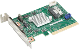Адаптер NVMe HBA Supermicro <AOC-SLG4-2E4T> - 2 порта, PCIe 4.0 x8, LP