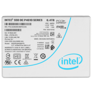 SSD NVMe 2.5" 6.4Tb U.2 4.3DWPD Intel DC P4610 < SSDPE2KE064T801 >