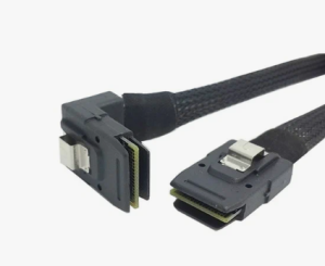 Кабель Mini SAS SFF-8087 to SFF-8087 угловой 90 град, 85см