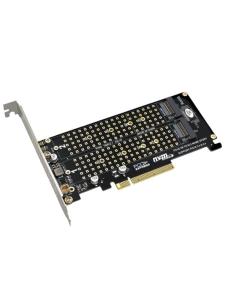 Адаптер M.2 NVMe NN <2M2-PCIE4> - 2xM.2 (2230-22110), PCIe 4.0 x8