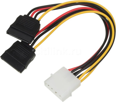 Кабель разветвитель питания 1x Molex 8980 на 2x SATA