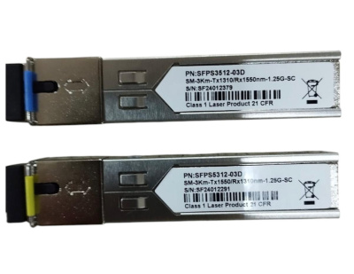 Оптический трансивер SFPS3512-03D SC 3Km Tx1310/Rx1550nm